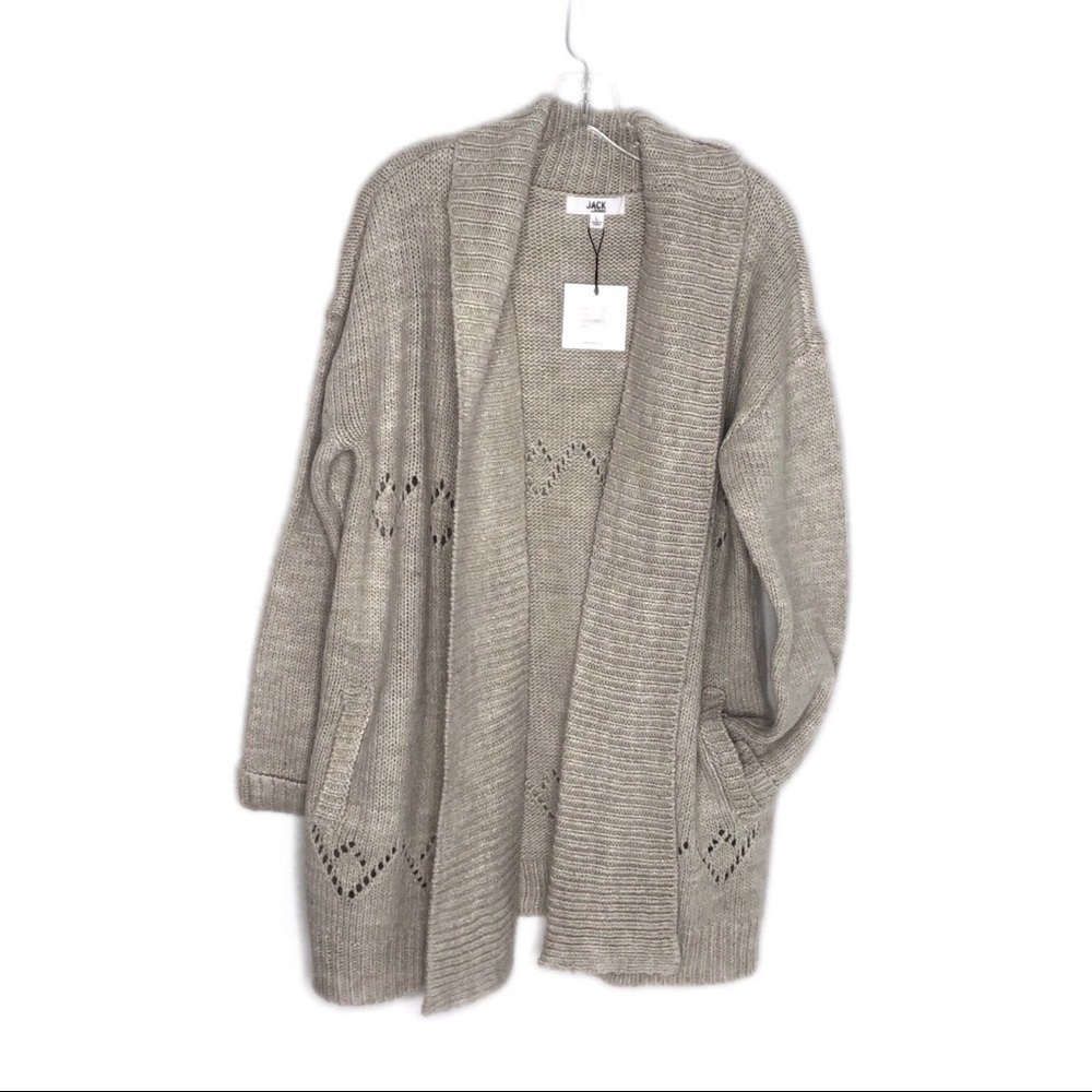 Jack by BB Dakota Tunic Tan Sweater L NWT